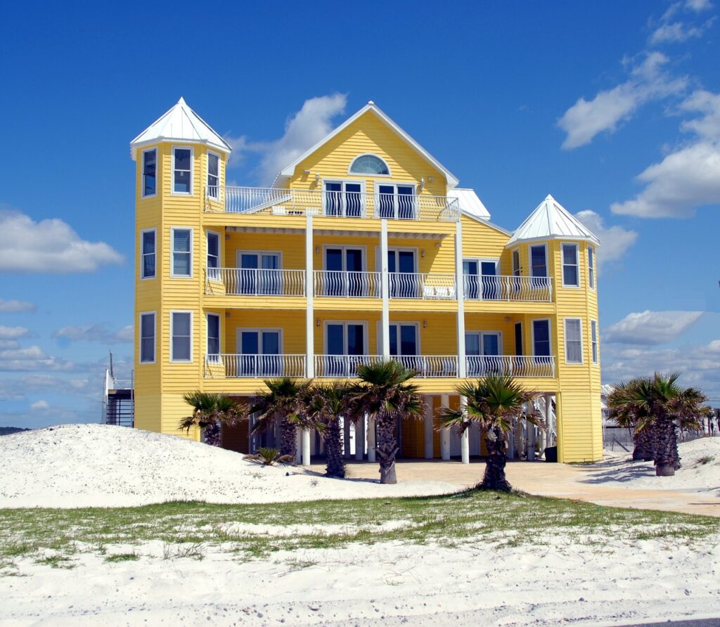 holiday rental insurance, beach, house